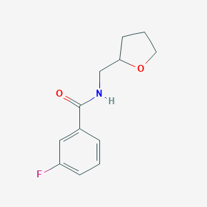 molecular formula C12H14FNO2 B375957 Benzamide, N-tetrahydrofurfuryl-3-fluoro- 