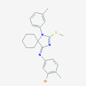 N-(3-bromo-4-methylphenyl)-N-[1-(3-methylphenyl)-2-(methylsulfanyl)-1,3-diazaspiro[4.5]dec-2-en-4-ylidene]amine