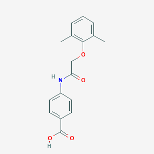 molecular formula C17H17NO4 B375960 4-{[(2,6-Dimethylphenoxy)acetyl]amino}benzoic acid CAS No. 342377-90-6