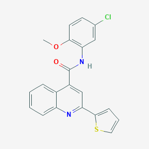 molecular formula C21H15ClN2O2S B375963 N-(5-chloro-2-methoxyphenyl)-2-(2-thienyl)-4-quinolinecarboxamide CAS No. 498570-75-5