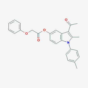 3-acetyl-2-methyl-1-(4-methylphenyl)-1H-indol-5-yl phenoxyacetate