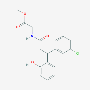 molecular formula C18H18ClNO4 B3759661 Methyl 2-[[3-(3-chlorophenyl)-3-(2-hydroxyphenyl)propanoyl]amino]acetate 