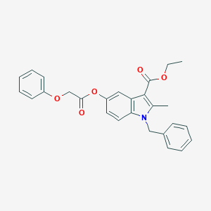 molecular formula C27H25NO5 B375967 ethyl 1-benzyl-2-methyl-5-[(phenoxyacetyl)oxy]-1H-indole-3-carboxylate CAS No. 380643-22-1
