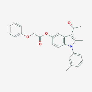 3-acetyl-2-methyl-1-(3-methylphenyl)-1H-indol-5-yl phenoxyacetate
