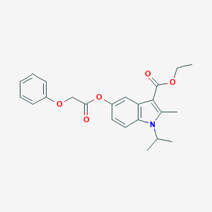 molecular formula C23H25NO5 B375970 ethyl 1-isopropyl-2-methyl-5-[(phenoxyacetyl)oxy]-1H-indole-3-carboxylate CAS No. 380643-24-3