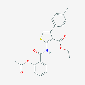 molecular formula C23H21NO5S B375972 Ethyl 2-[(2-acetyloxybenzoyl)amino]-4-(4-methylphenyl)thiophene-3-carboxylate CAS No. 461437-69-4