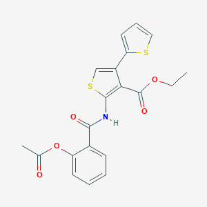 molecular formula C20H17NO5S2 B375973 Ethyl 2-[(2-acetyloxybenzoyl)amino]-4-thiophen-2-ylthiophene-3-carboxylate CAS No. 461436-77-1