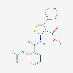 molecular formula C22H19NO5S B375976 Ethyl 2-[(2-acetyloxybenzoyl)amino]-4-phenylthiophene-3-carboxylate CAS No. 325740-13-4