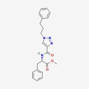 molecular formula C22H24N4O3 B3759763 methyl N-{[1-(3-phenylpropyl)-1H-1,2,3-triazol-4-yl]carbonyl}-L-phenylalaninate 