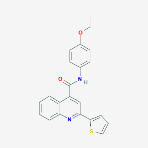 molecular formula C22H18N2O2S B375979 N-(4-ethoxyphenyl)-2-thien-2-ylquinoline-4-carboxamide CAS No. 461431-75-4