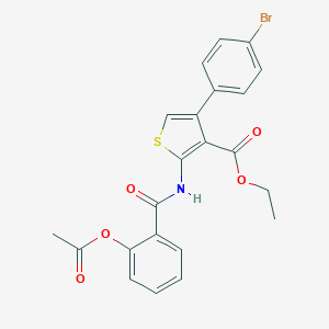 molecular formula C22H18BrNO5S B375980 Ethyl 2-[(2-acetyloxybenzoyl)amino]-4-(4-bromophenyl)thiophene-3-carboxylate CAS No. 461437-76-3