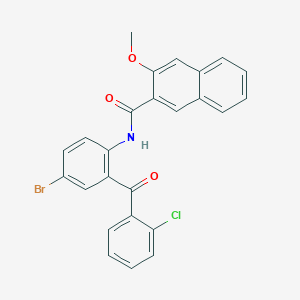 molecular formula C25H17BrClNO3 B375984 N-[4-bromo-2-(2-chlorobenzoyl)phenyl]-3-methoxynaphthalene-2-carboxamide CAS No. 306289-68-9
