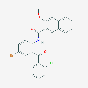 molecular formula C25H17BrClNO3 B375984 N-[4-溴-2-(2-氯苯甲酰)苯基]-3-甲氧基萘-2-甲酰胺 CAS No. 306289-68-9