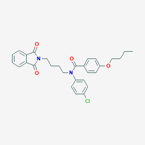 molecular formula C29H29ClN2O4 B375987 4-butoxy-N-(4-chlorophenyl)-N-[4-(1,3-dioxo-1,3-dihydro-2H-isoindol-2-yl)butyl]benzamide 