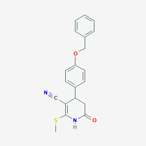6-methylsulfanyl-2-oxo-4-(4-phenylmethoxyphenyl)-3,4-dihydro-1H-pyridine-5-carbonitrile
