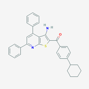 (3-Amino-4,6-diphenylthieno[2,3-b]pyridin-2-yl)(4-cyclohexylphenyl)methanone