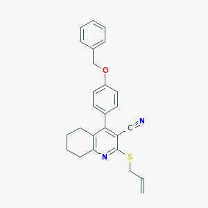 2-(Allylsulfanyl)-4-[4-(benzyloxy)phenyl]-5,6,7,8-tetrahydro-3-quinolinecarbonitrile