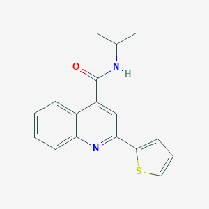 molecular formula C17H16N2OS B376023 N-propan-2-yl-2-thiophen-2-ylquinoline-4-carboxamide CAS No. 314023-70-6
