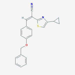 molecular formula C22H18N2OS B376024 (Z)-3-(4-(benzyloxy)phenyl)-2-(4-cyclopropylthiazol-2-yl)acrylonitrile CAS No. 310454-35-4