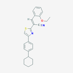 molecular formula C26H26N2OS B376025 2-[4-(4-Cyclohexylphenyl)-1,3-thiazol-2-yl]-3-(2-ethoxyphenyl)acrylonitrile 