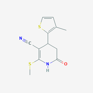 2-(Methylsulfanyl)-4-(3-methyl-2-thienyl)-6-oxo-1,4,5,6-tetrahydro-3-pyridinecarbonitrile