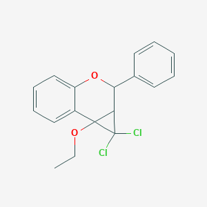 molecular formula C18H16Cl2O2 B376043 1,1-Dichloro-7b-ethoxy-2-phenyl-1,1a,2,7b-tetrahydrocyclopropa[c]chromene 