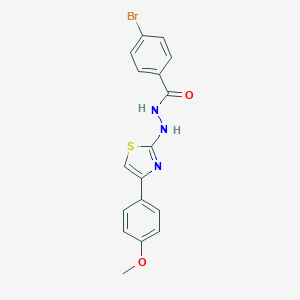 molecular formula C17H14BrN3O2S B376049 4-bromo-N'-[4-(4-methoxyphenyl)-1,3-thiazol-2-yl]benzohydrazide 