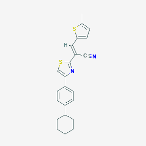 2-[4-(4-Cyclohexylphenyl)-1,3-thiazol-2-yl]-3-(5-methyl-2-thienyl)acrylonitrile