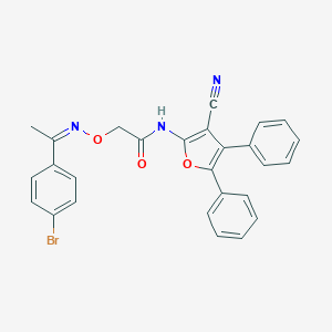 molecular formula C27H20BrN3O3 B376063 2-({[1-(4-bromophenyl)ethylidene]amino}oxy)-N-(3-cyano-4,5-diphenyl-2-furyl)acetamide 