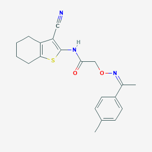 N-(3-cyano-4,5,6,7-tetrahydro-1-benzothien-2-yl)-2-({[1-(4-methylphenyl)ethylidene]amino}oxy)acetamide