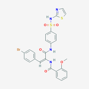 N-[2-(4-bromophenyl)-1-({4-[(1,3-thiazol-2-ylamino)sulfonyl]anilino}carbonyl)vinyl]-2-methoxybenzamide