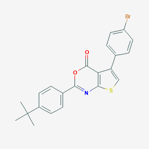 molecular formula C22H18BrNO2S B376071 5-(4-bromophenyl)-2-(4-tert-butylphenyl)-4H-thieno[2,3-d][1,3]oxazin-4-one CAS No. 342378-65-8