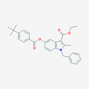 molecular formula C30H31NO4 B376081 ethyl 1-benzyl-5-[(4-tert-butylbenzoyl)oxy]-2-methyl-1H-indole-3-carboxylate 