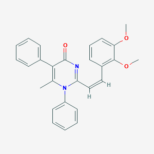 molecular formula C27H24N2O3 B376083 2-[2-(2,3-dimethoxyphenyl)vinyl]-6-methyl-1,5-diphenyl-4(1H)-pyrimidinone 