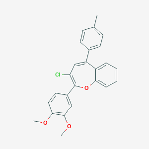 3-Chloro-2-(3,4-dimethoxyphenyl)-5-(4-methylphenyl)-1-benzoxepine