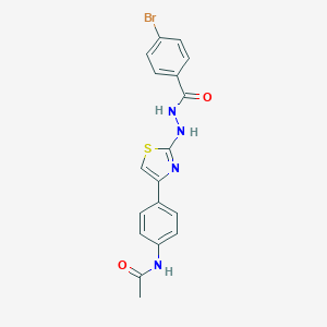 N-(4-{2-[2-(4-bromobenzoyl)hydrazino]-1,3-thiazol-4-yl}phenyl)acetamide