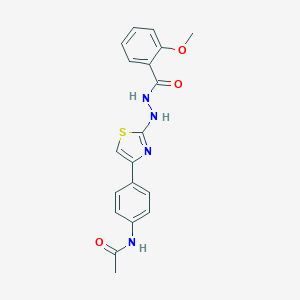 N-(4-{2-[2-(2-methoxybenzoyl)hydrazino]-1,3-thiazol-4-yl}phenyl)acetamide