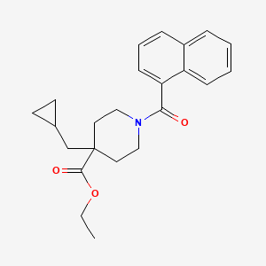 molecular formula C23H27NO3 B3760966 ethyl 4-(cyclopropylmethyl)-1-(1-naphthoyl)-4-piperidinecarboxylate 