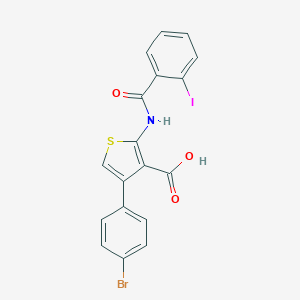 4-(4-Bromophenyl)-2-[(2-iodobenzoyl)amino]-3-thiophenecarboxylic acid