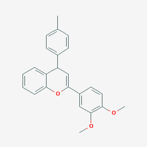 molecular formula C24H22O3 B376100 2-(3,4-dimethoxyphenyl)-4-(4-methylphenyl)-4H-chromene CAS No. 380643-69-6
