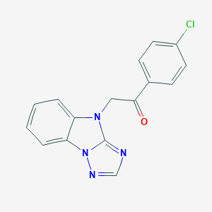 molecular formula C16H11ClN4O B376102 1-(4-chlorophenyl)-2-(4H-[1,2,4]triazolo[1,5-a]benzimidazol-4-yl)ethanone 