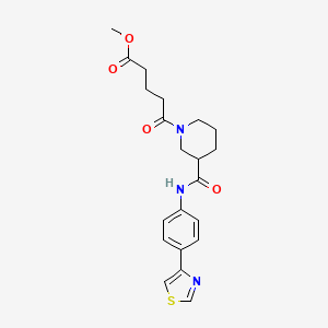 molecular formula C21H25N3O4S B3761137 methyl 5-oxo-5-[3-({[4-(1,3-thiazol-4-yl)phenyl]amino}carbonyl)-1-piperidinyl]pentanoate 