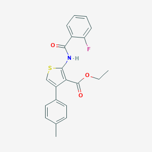 Ethyl 2-[(2-fluorobenzoyl)amino]-4-(4-methylphenyl)thiophene-3-carboxylate