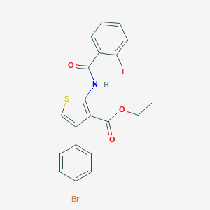 Ethyl 4-(4-bromophenyl)-2-[(2-fluorobenzoyl)amino]thiophene-3-carboxylate