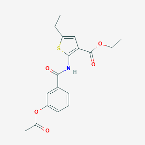 Ethyl 2-[(3-acetyloxybenzoyl)amino]-5-ethylthiophene-3-carboxylate