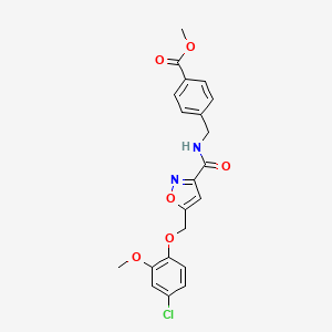 molecular formula C21H19ClN2O6 B3761308 methyl 4-{[({5-[(4-chloro-2-methoxyphenoxy)methyl]-3-isoxazolyl}carbonyl)amino]methyl}benzoate 