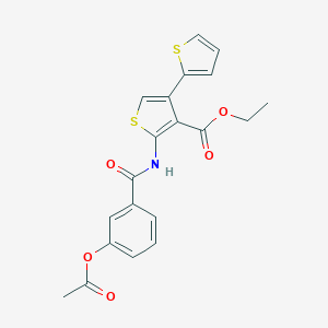 Ethyl 2-[(3-acetyloxybenzoyl)amino]-4-thiophen-2-ylthiophene-3-carboxylate