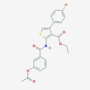 Ethyl 2-[(3-acetyloxybenzoyl)amino]-4-(4-bromophenyl)thiophene-3-carboxylate