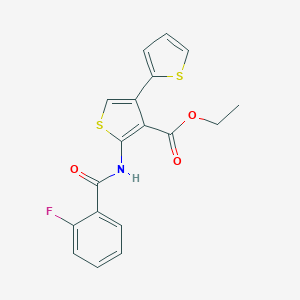 Ethyl 2-[(2-fluorobenzoyl)amino]-4-thiophen-2-ylthiophene-3-carboxylate