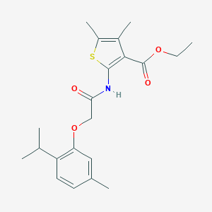 Ethyl 2-{[(2-isopropyl-5-methylphenoxy)acetyl]amino}-4,5-dimethyl-3-thiophenecarboxylate